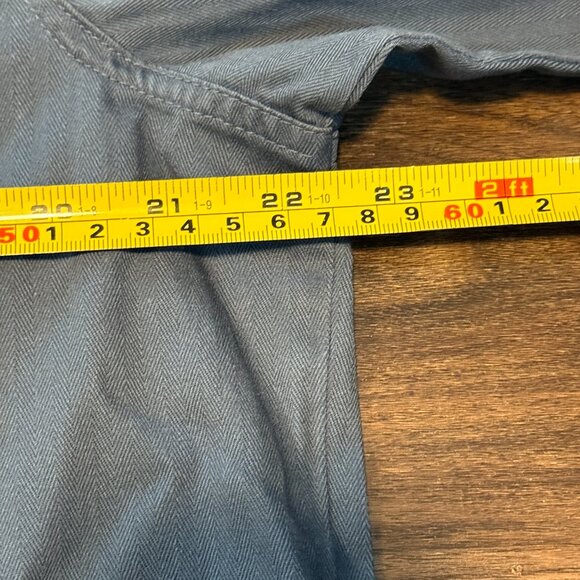 Frye and Co. Shirt Men’s L Blue Bering Sea Workshirt Button Long Sleeve Casual - Picture 4 of 6